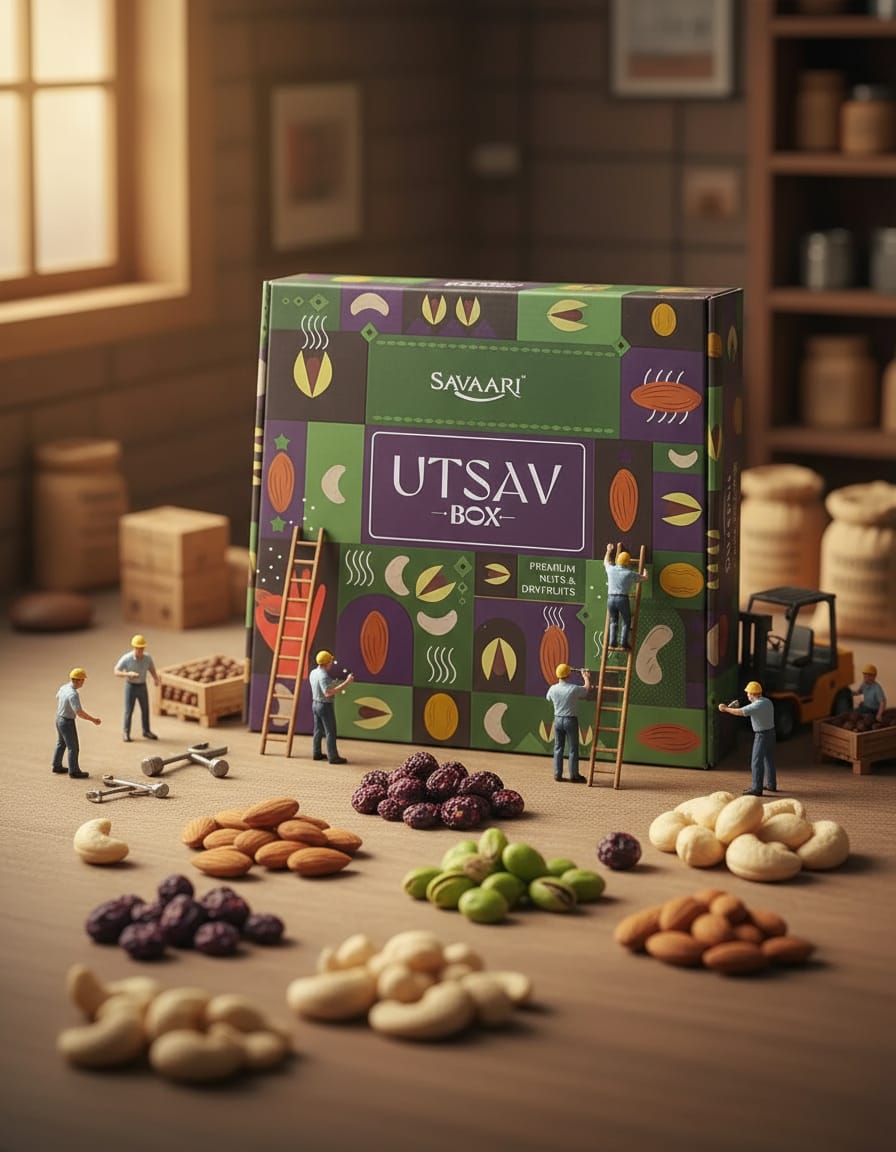 UTSAV Celebration Box - Premium Assorted Nuts & Dry Fruits 950G