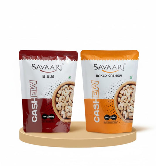 Baked 50G & BBQ 50G Cashews Combo