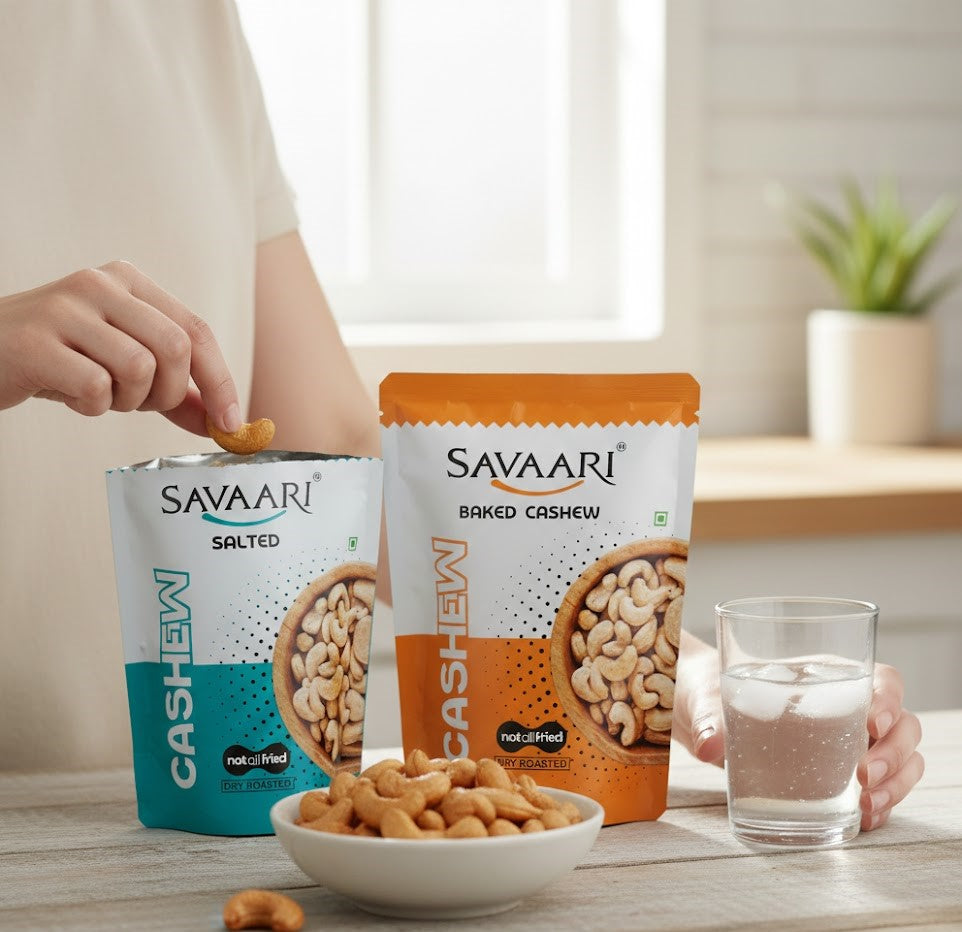 Baked 50G & Salted 50G Cashews Combo