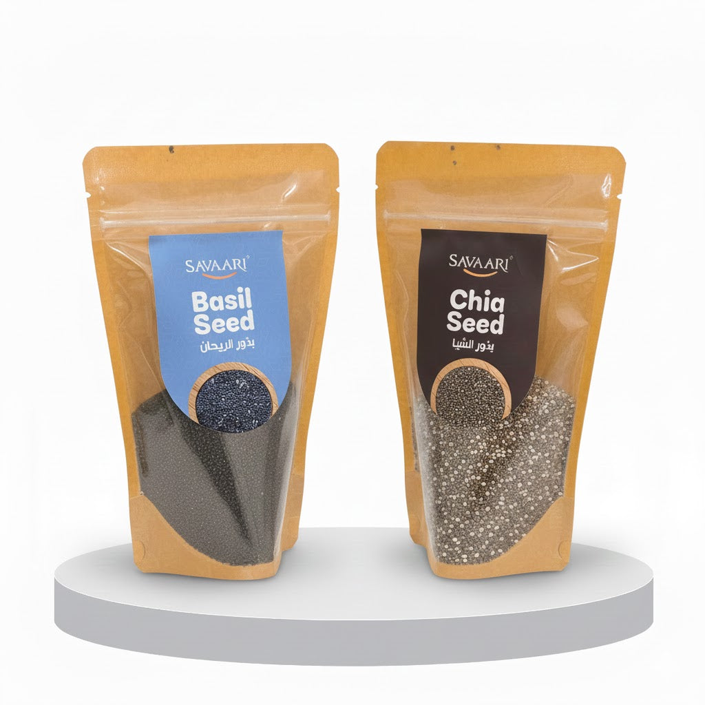 Chia 150G & Basil 150G Seeds Combo