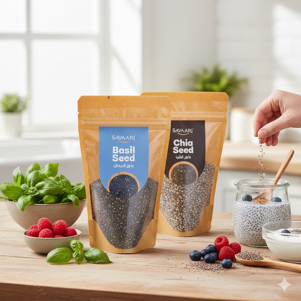 Chia 150G & Basil 150G Seeds Combo