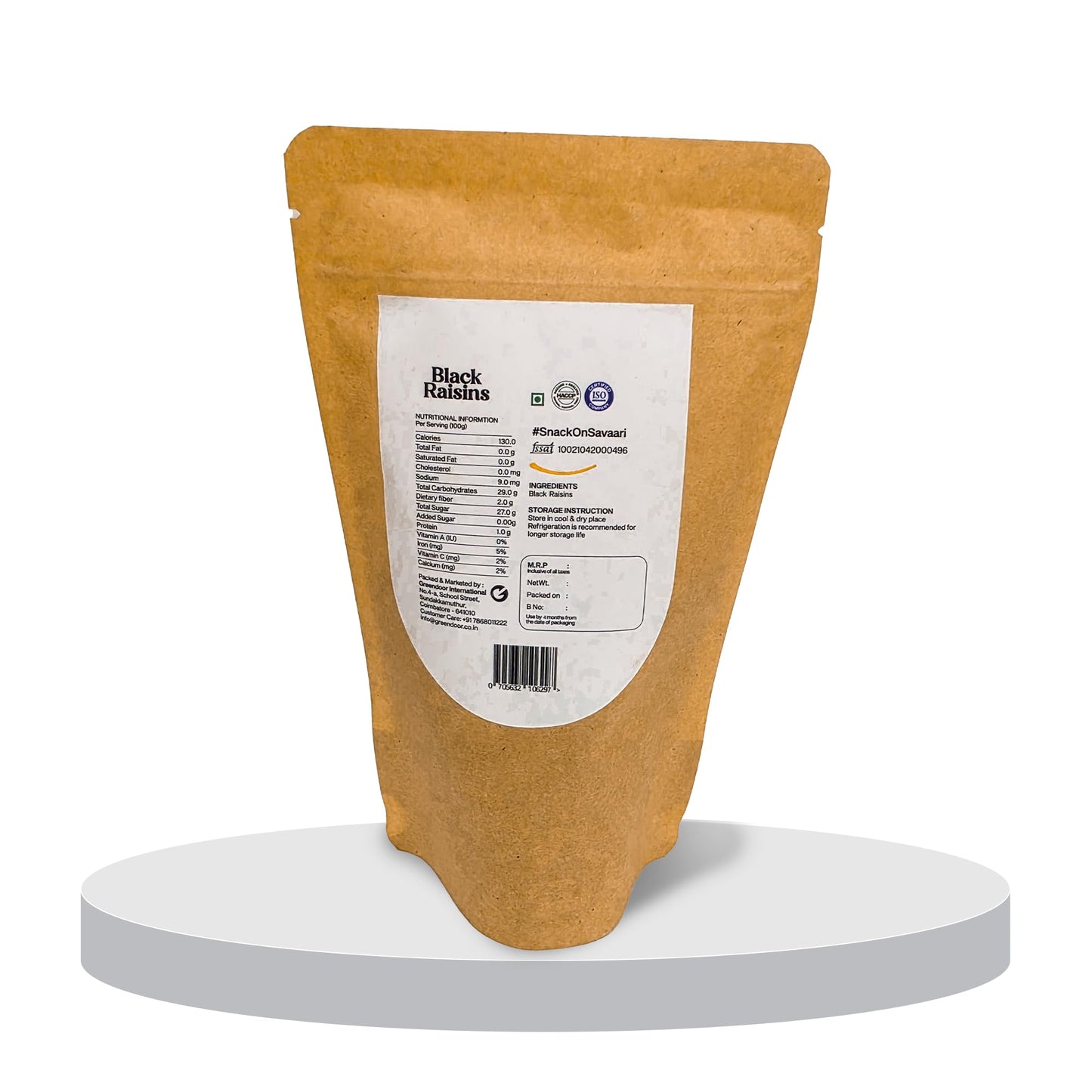 Black Raisins 150G & Basil 150G Seeds Combo