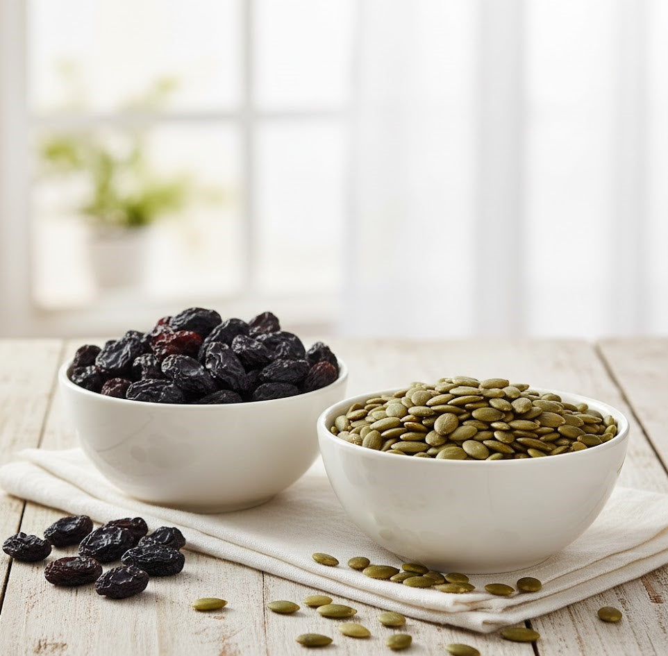 Black Raisins 150G & Roasted Pumpkin 150G Seeds Combo