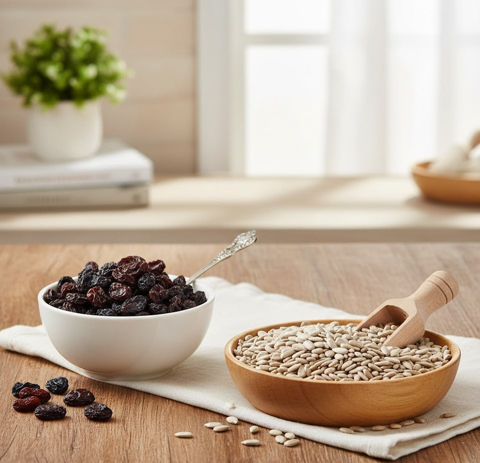 Black Raisins 150G & Roasted Sunflower 150G Seeds Combo