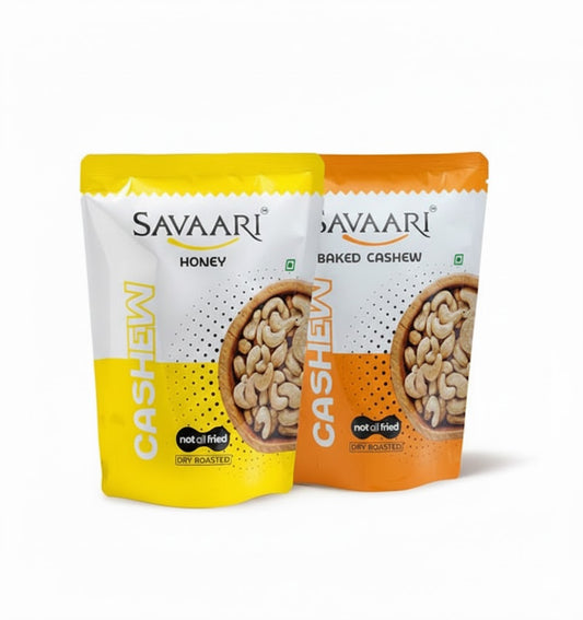 Baked 50G & Honey 50G Cashews Combo