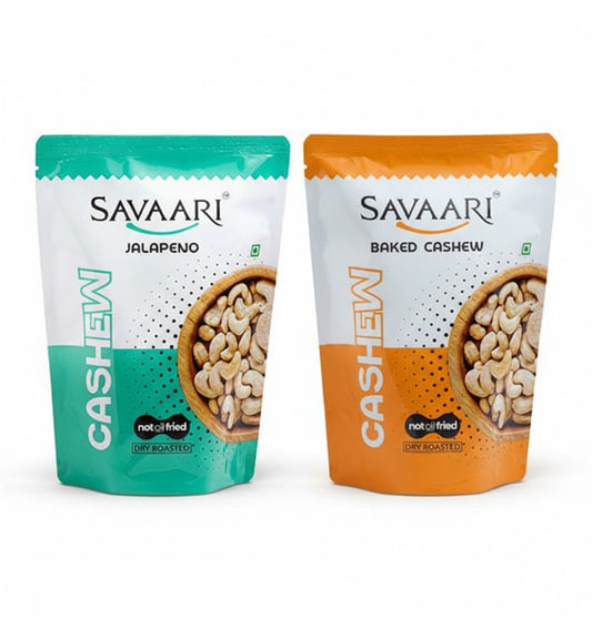 Baked 50G & Jalapeno 50G Cashews Combo