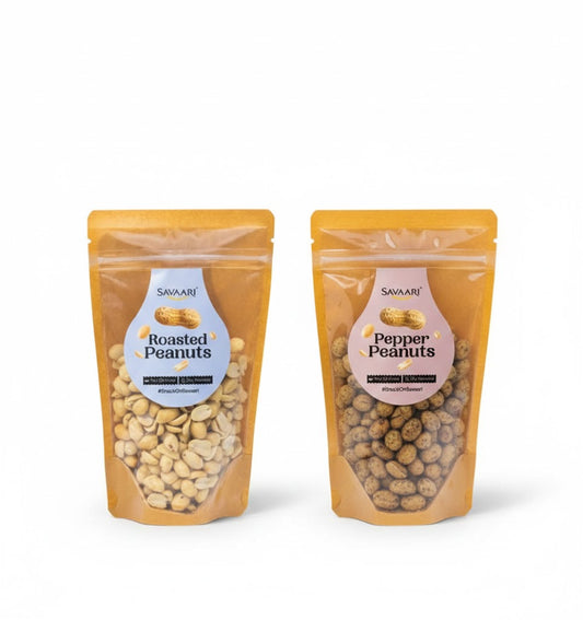 Roasted 150G & Black Pepper 150G Peanuts Combo