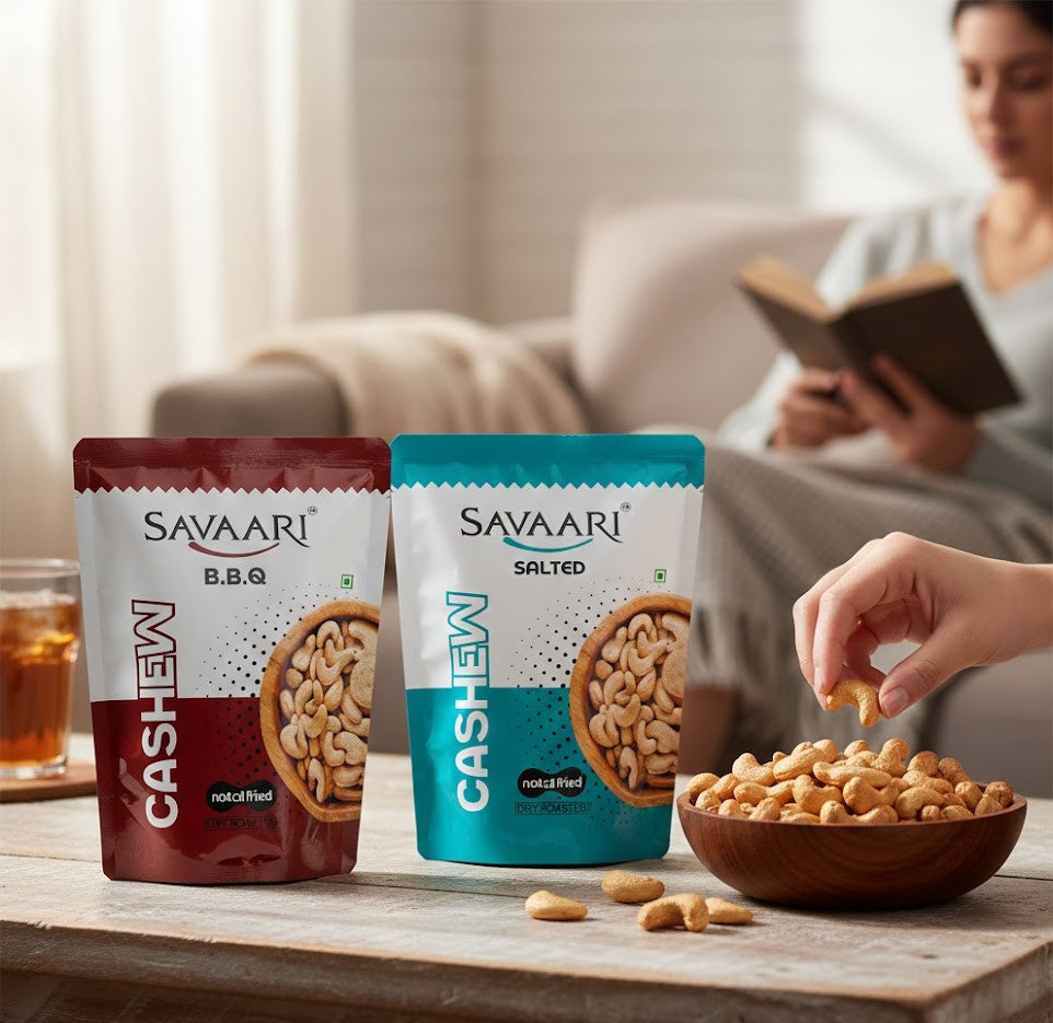 Salted 50G & BBQ 50G Cashews Combo