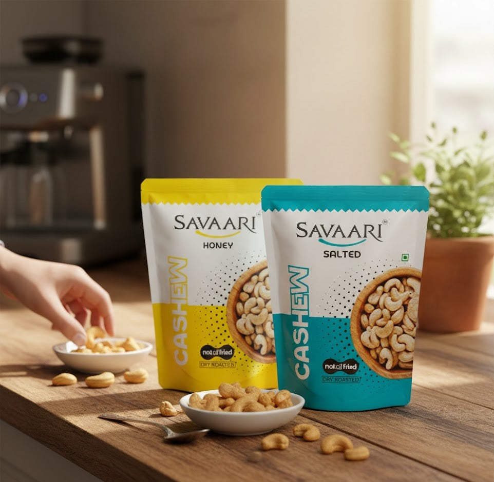 Salted 50G & Honey 50G Cashews Combo