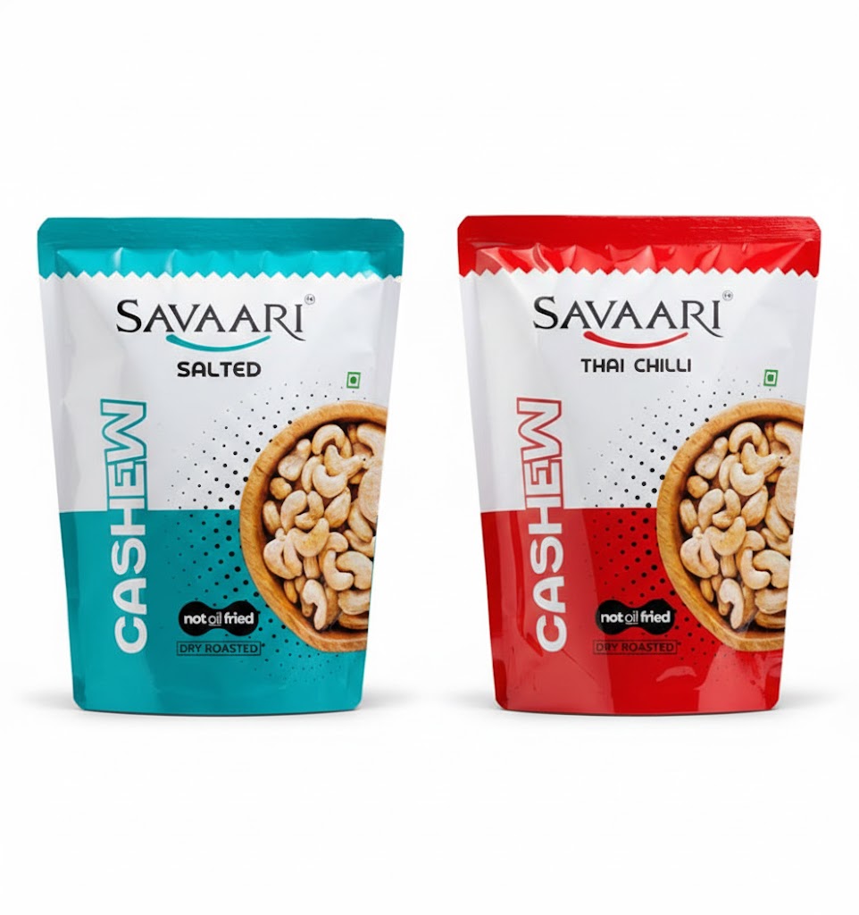 Salted 50G & Thai Chilli 50G Cashews Combo