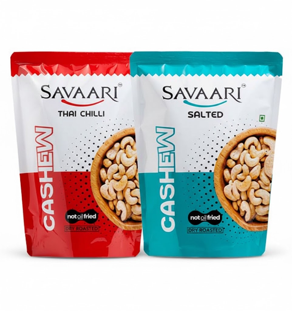 Salted 50G & Thai Chilli 50G Cashews Combo