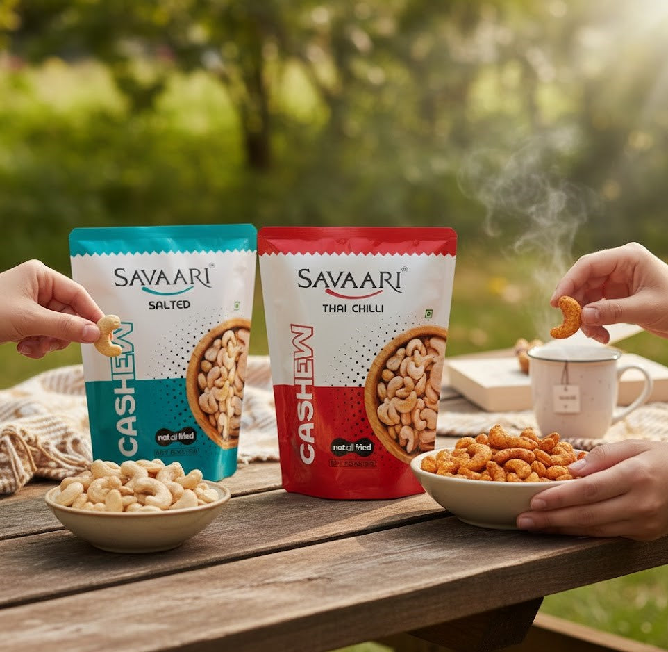 Salted 50G & Thai Chilli 50G Cashews Combo