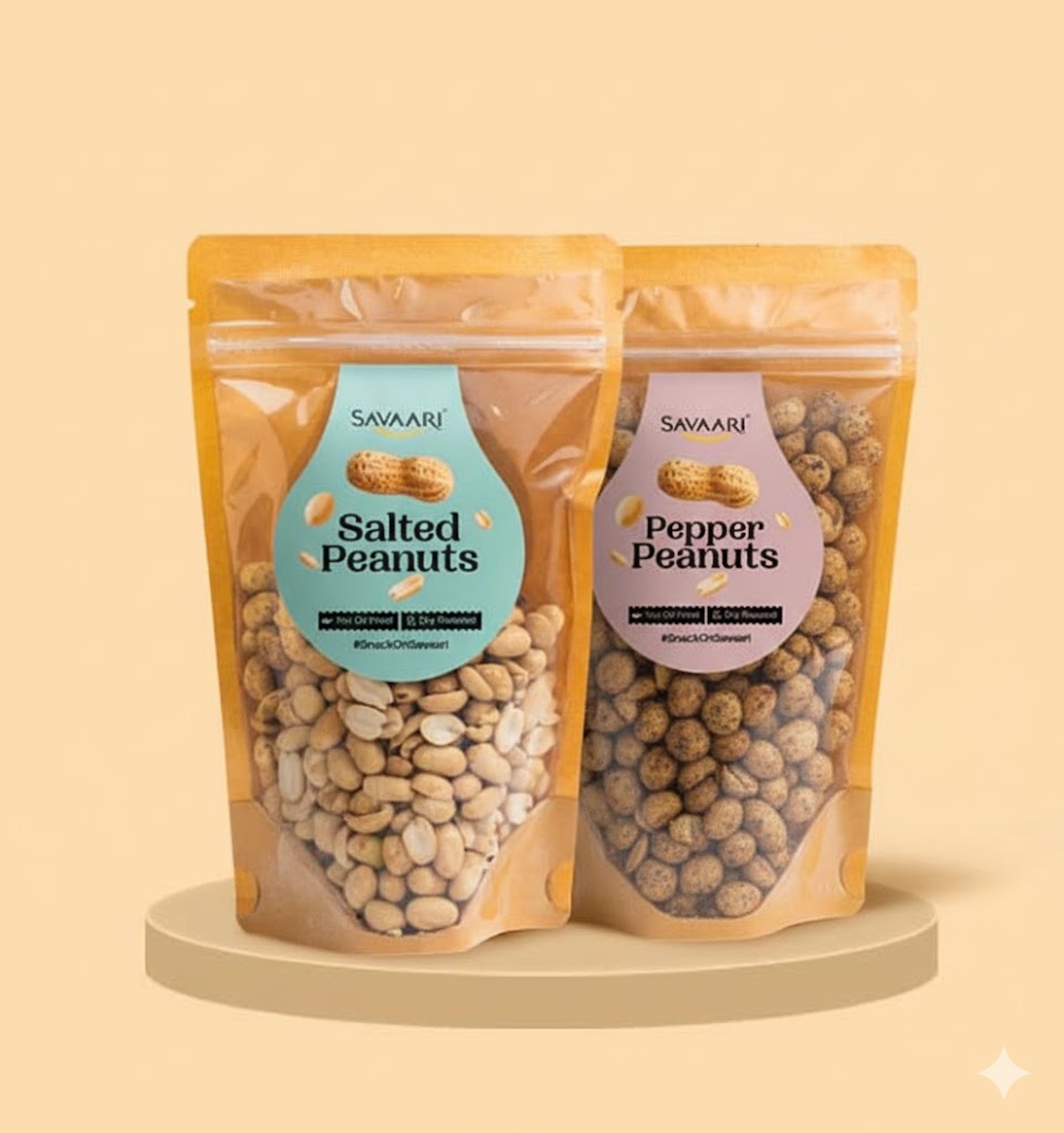 Salted 150G & Black Pepper 150G Peanuts Combo