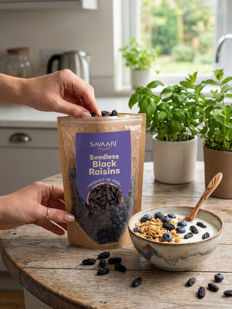 Black Raisins 150G & Seedless Black Raisins 150G Combo