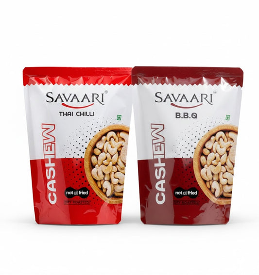 BBQ 50G & Thai Chilli 50G Cashews Combo