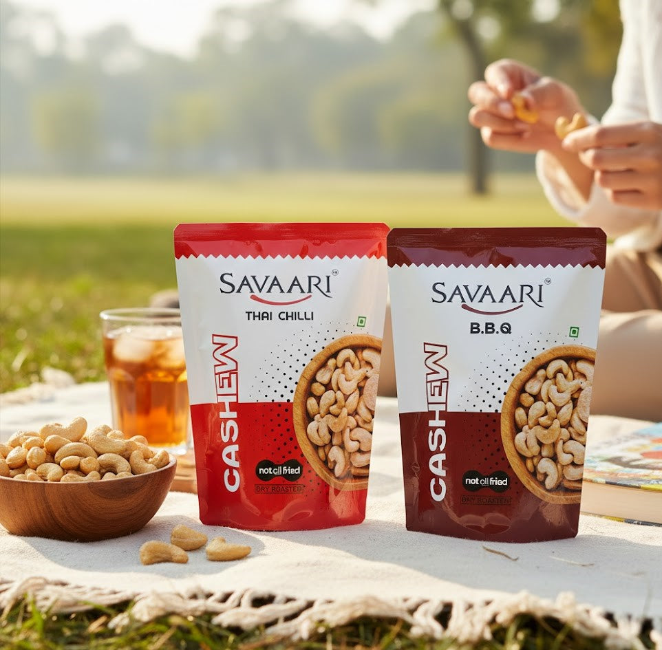 BBQ 50G & Thai Chilli 50G Cashews Combo