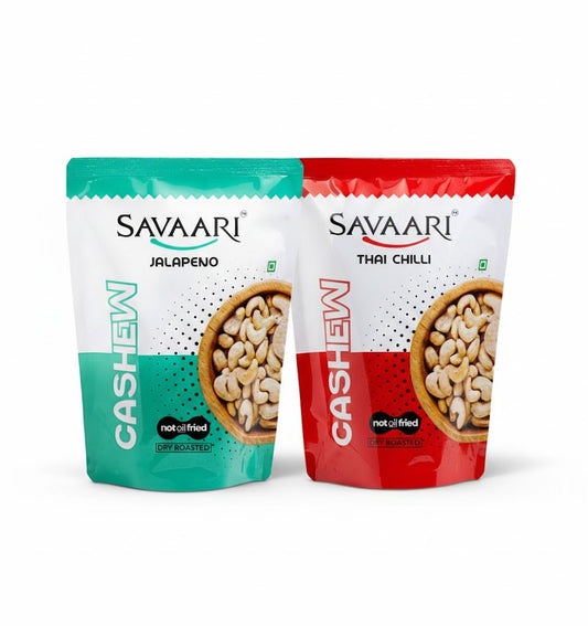 Jalapeno 50G & Thai Chilli 50G Cashews Combo
