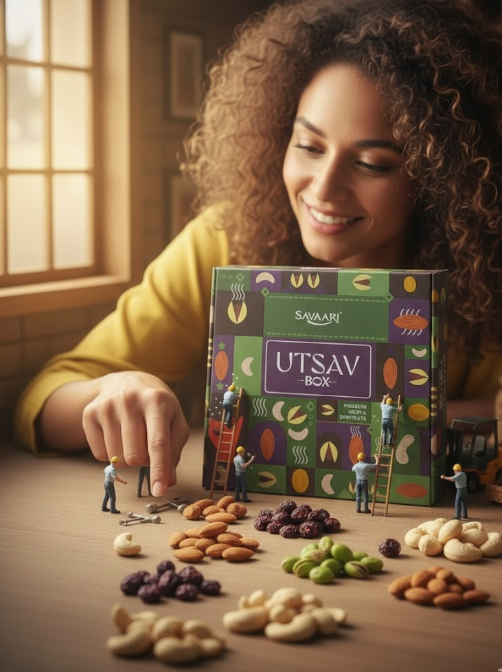 UTSAV Celebration Box - Premium Assorted Nuts & Dry Fruits 950G